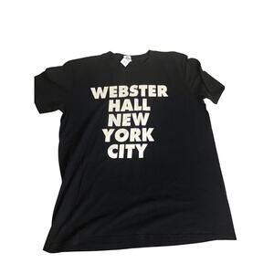 Gildan  Vintage New York Webster Hall Black T-Shirt Sz. Large Unisex  Punk Goth
